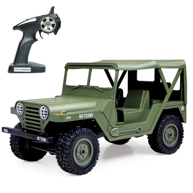 

2.4G 1/14th 4WD Off Road U.S. M151 Jeep car Cross Country Anti-Collision Jeep truck with shock absorber
