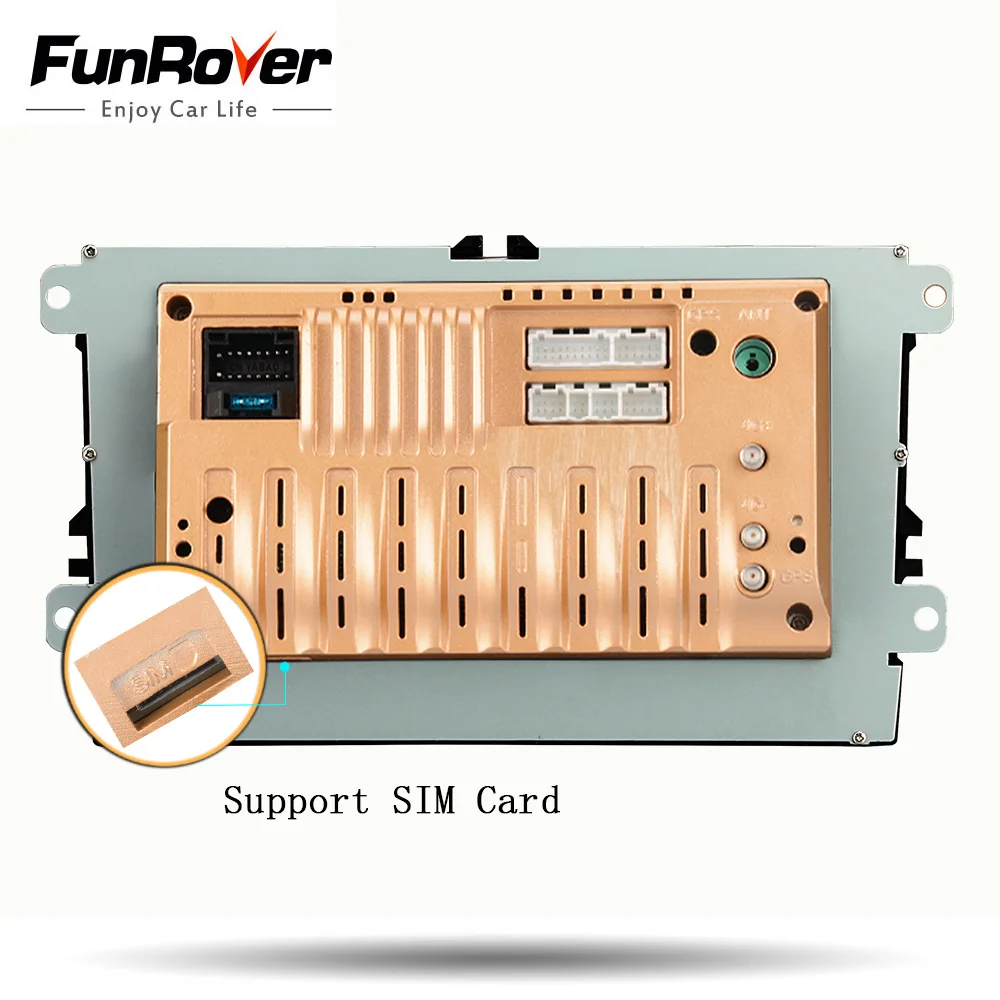 Sale Funrover 2 Din Octa Core Android9.0 Car dvd gps multimedia stereo For Volkswagen Golf Polo B6 B7 Jett Radio navi DSP 4G 64G LTE 5