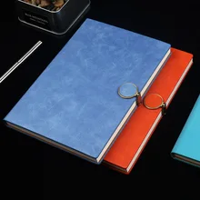 Бизнес Круглый Пряжка Ноутбук канцелярские принадлежности A5 книга Ноутбук кожа металла ноутбук настраиваемые, с логотипом