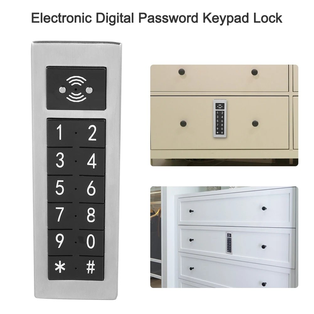 Электронный замок из нержавеющей стали цифровой пароль клавиатуры номер шкафа двери кодовые замки с Контролером и карточкой контроля доступа