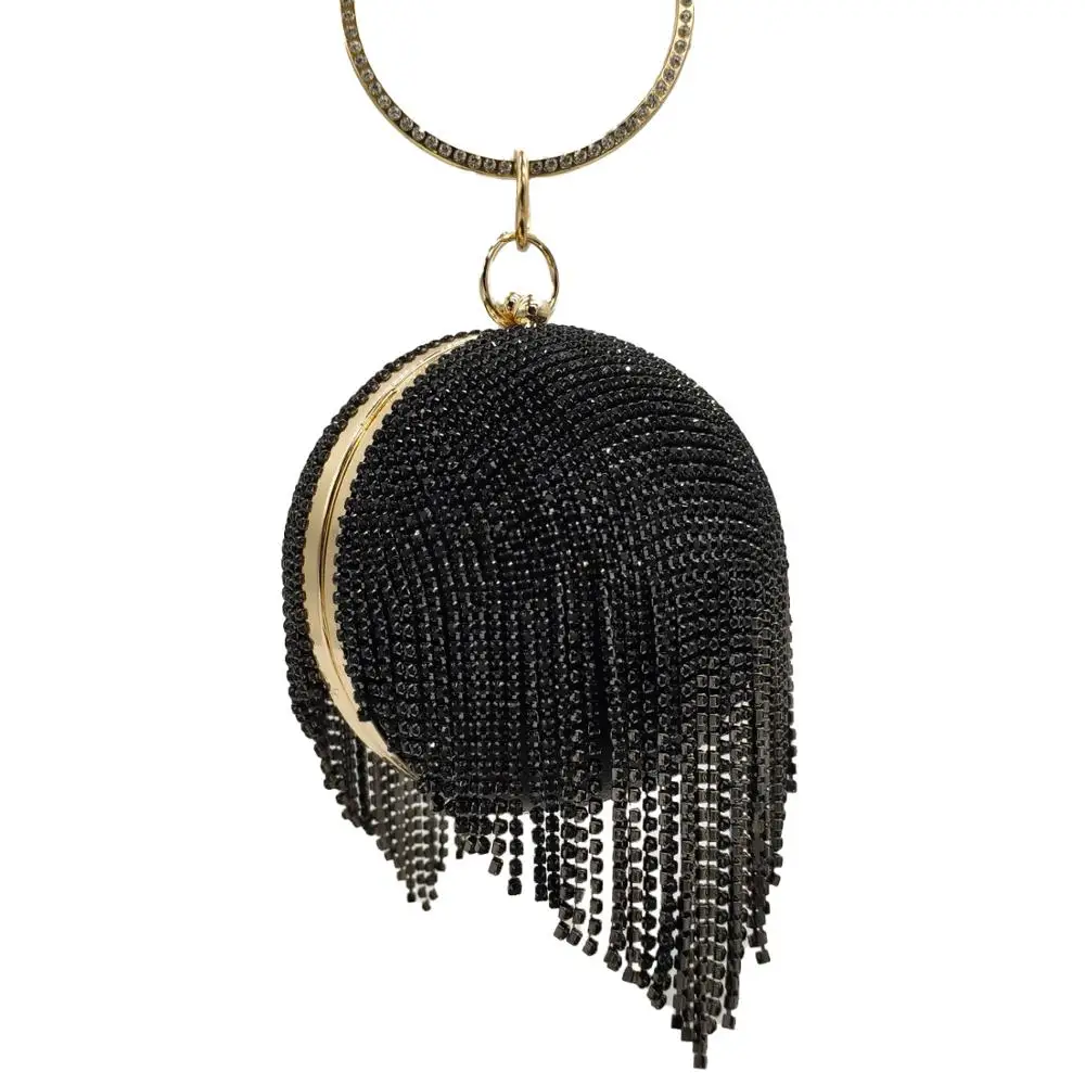 Black Clutch Purse Rhinestones Cocktail Party Purses Handbags