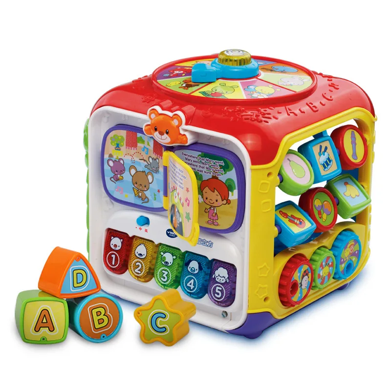 

VTech Vtech Fun Wisdom Cubic Game Table Six-sided Box Study Table Educational Early Childhood Toy 183418