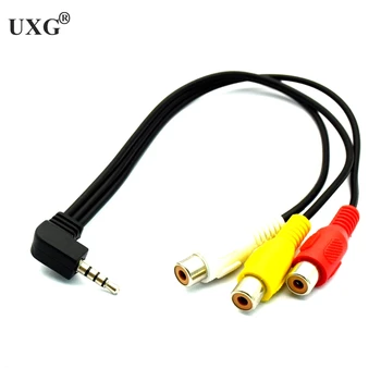 

3.5mm Jack To 3 RCA Male Audio Video AV Cable AUX 3.5mm Male Plug 90 Degree Right Angled to 3RCA Female Audio Y Cable 0.2m/20cm
