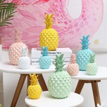 

Resin Pineapple Piggy Bank Miniatures Pineapple Figurines Model Piggy Bank Creative Home Decoration WJ10