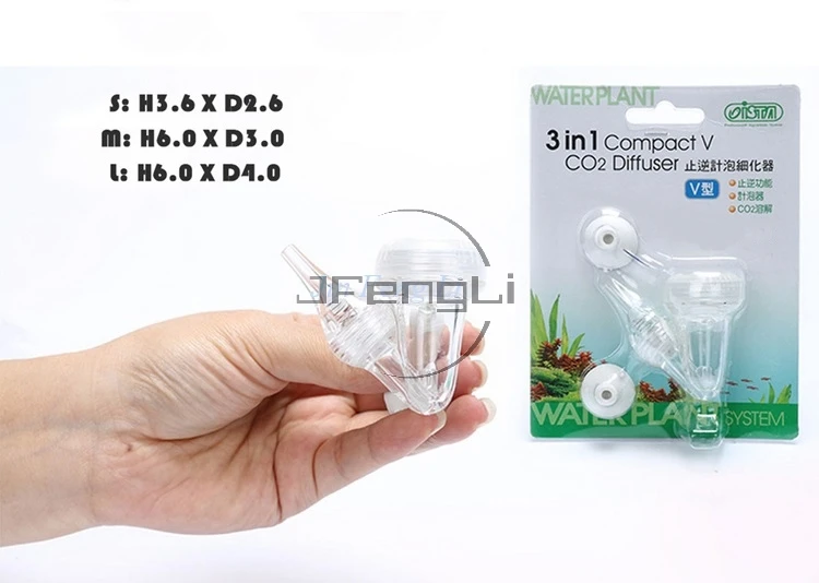 JFENGLI ISTA 3 в 1 компактный V CO2 диффузор с регулятор для аквариума проверить Vavle диффузор функции аквариум тихий фильтр-водопад для аквариума