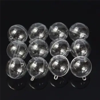 

12X Clear Fillable Candy Box For Wedding Bauble Xmas Tree Ball Ornament Decor