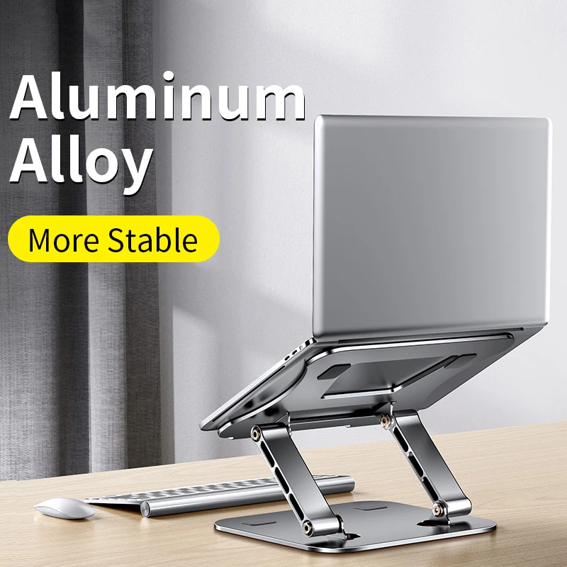 Adjustable Laptop Stand Aluminium Foldable Notebook Support PC Base Macbook Pro Holder Portable Bracket Computer Accessories