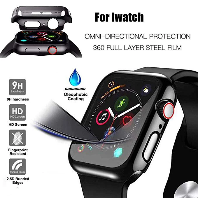 

3D Curved Tempered Glass For iWatch Screen Protector Film Full Cover For Apple Watch 42mm 38mm 40mm 44mm Series 4/3/2/1 Cases