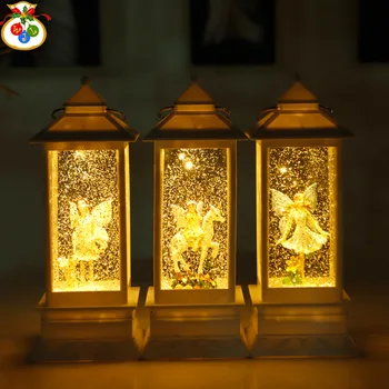 

Creative Beautiful Resin Small Lantern Birthday Gift Wedding Supplies Decoration Night Light Crystal Cube vintage home decor