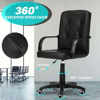 

Office Computer Executive Chair Ergonomic Adjustable Height Rotating Lift Chair PU Leather Gaming Chair Laptop Office Armchair