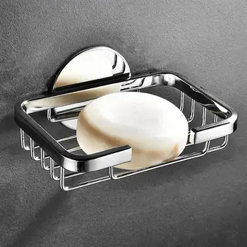 

1 Pc Soap Dished Multifunctional Stainless Steel Storage Shelf Sponge Drain Rack For Bathroom Kitchen Bar Soap Holder