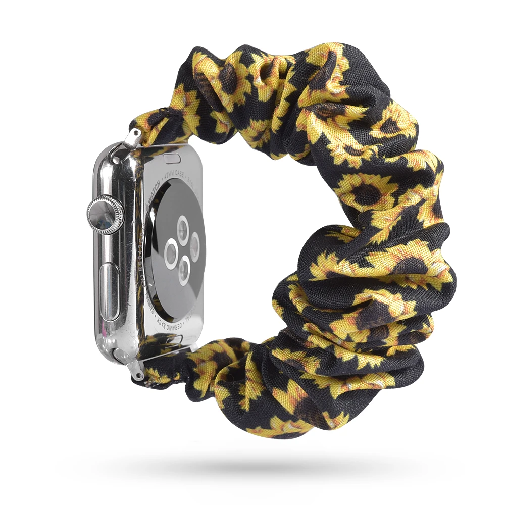 Резинка для волос, эластичный ремешок для часов, совместимый для Apple Watch, ремешок 38 мм/40 мм 42 мм/44 мм, ремешок для iwatch 5 4 3 2 1, браслет на запястье