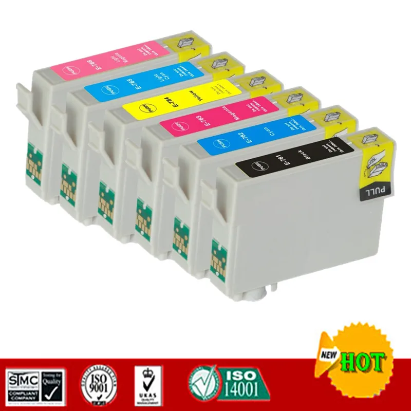 Совместимый для Epson T0781 - T0786 чернильный картридж Stylus Photo R260/R280/R380/RX580/RX595/RX680 Artisan 50 |