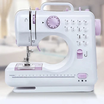

Small Sewing Machine Home Crafting Household Mending Tool w/ Light & Foot Pedal
