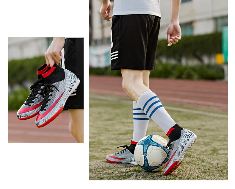 Уличные тренировочные кроссовки мужские сникерсы AG/TF подошва бутсы футбольная обувь мужские футбольные бутсы s Crampon оригинальная обувь для футзала