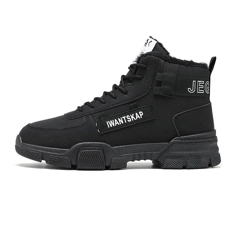 Men's Boots Warm Winter Snow Boots For Men Work Shoes Plush Waterproof Ankle Men Shoes