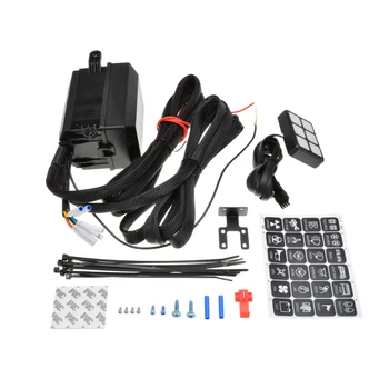 

1 Set Black 6 Gang Switch Panel Electronic Relay System Circuit Control Box Waterproof Fuse Box For Jeep SUV Car Boat Marine