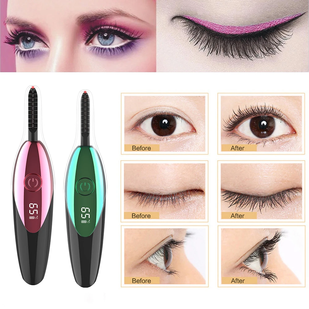 

Alwafore Electric Eyelash Curler USB Rechargeable Heated Eyelash Curler Long Lasting Eyelash Curling Tool for women