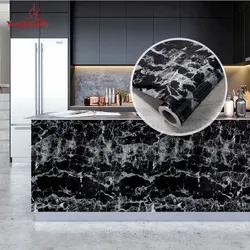 Vinyl Decorative Wall Stickers Marble Self-adhesive Wallpaper for Walls In Rolls 60cm Wide Matte Solid Color Room Contact Paper