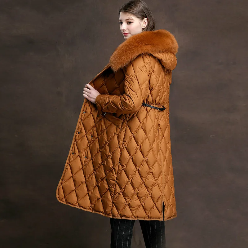 

Women's Down Jacket Autumn Winter Coat Women Clothes 2019 Fox Fur Collar Female Jacket Korean Vintage Parka Tops ZT3686