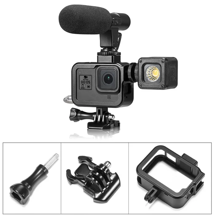 Алюминиевый сплав заполняющий светильник аксессуары для GoPro Hero8 Action camera DC128
