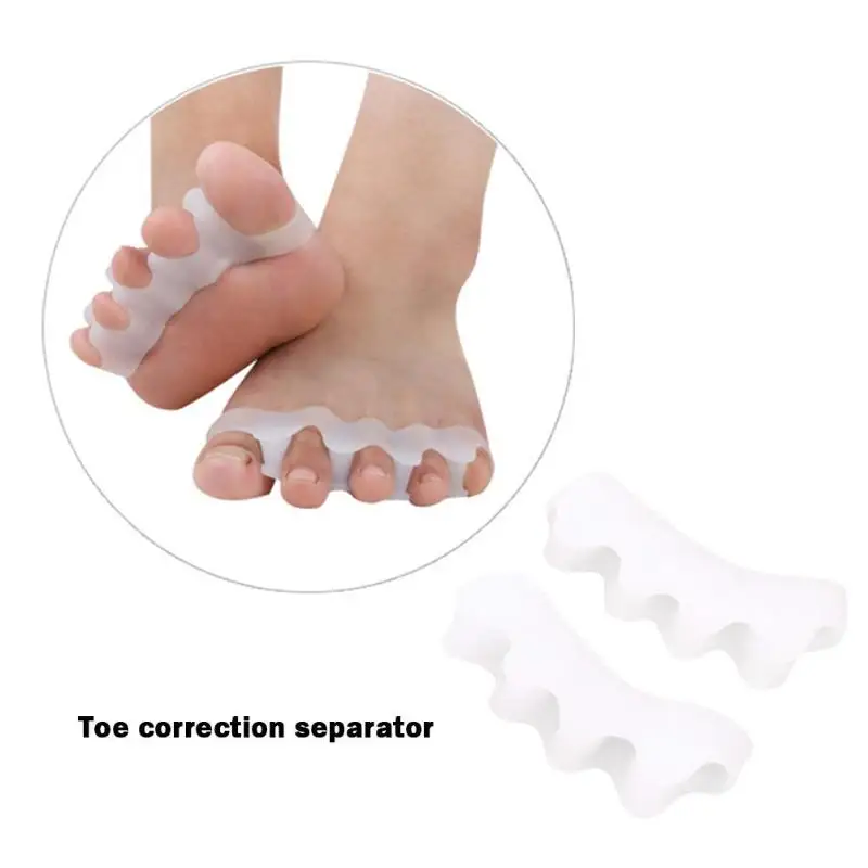 1 Pair Silicone Foot Care Gel Bunion Protector Toe Separators Straightener Spreader Correctors Hallux Valgus Foot massager