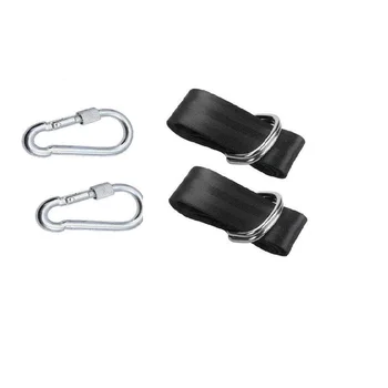 

Outdoor Camping Hammock Suspension Belt Carrying Weight Of Strap Carabiner 350Kg Spring Hooks New Nylon Swing Connecting Straps
