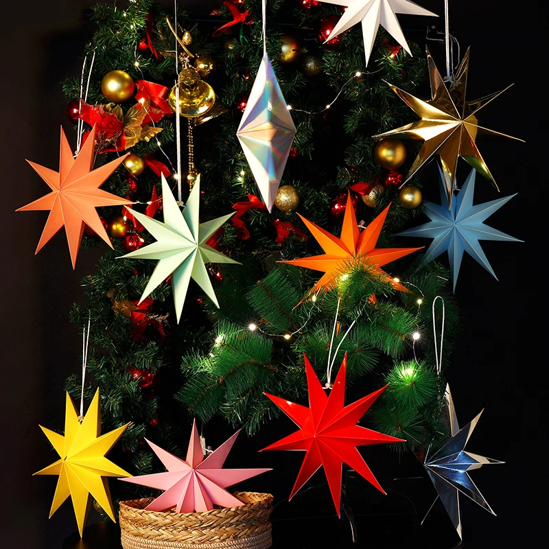 Paper Star Hanging Decoration Lantern Star Hanging Paper Party