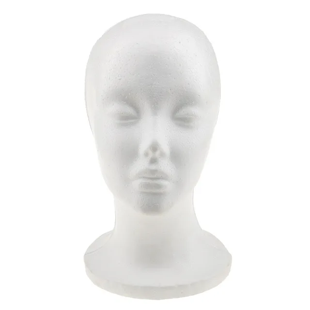 30Cm Polystyrene Head For Wigs Female Styrofoam Head For Wigs Making 4Pcs  White Foam Heads With Holes For Put On The Stand - AliExpress