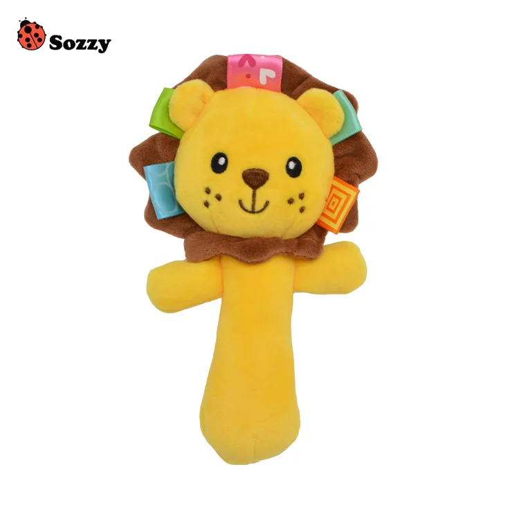 SZ10 Lion Детские животные погремушка ручной стержень BB стержень многофункциональный подарок для новорожденных мультфильм дизайн SZ10 - Цвет: SZ10 Lion