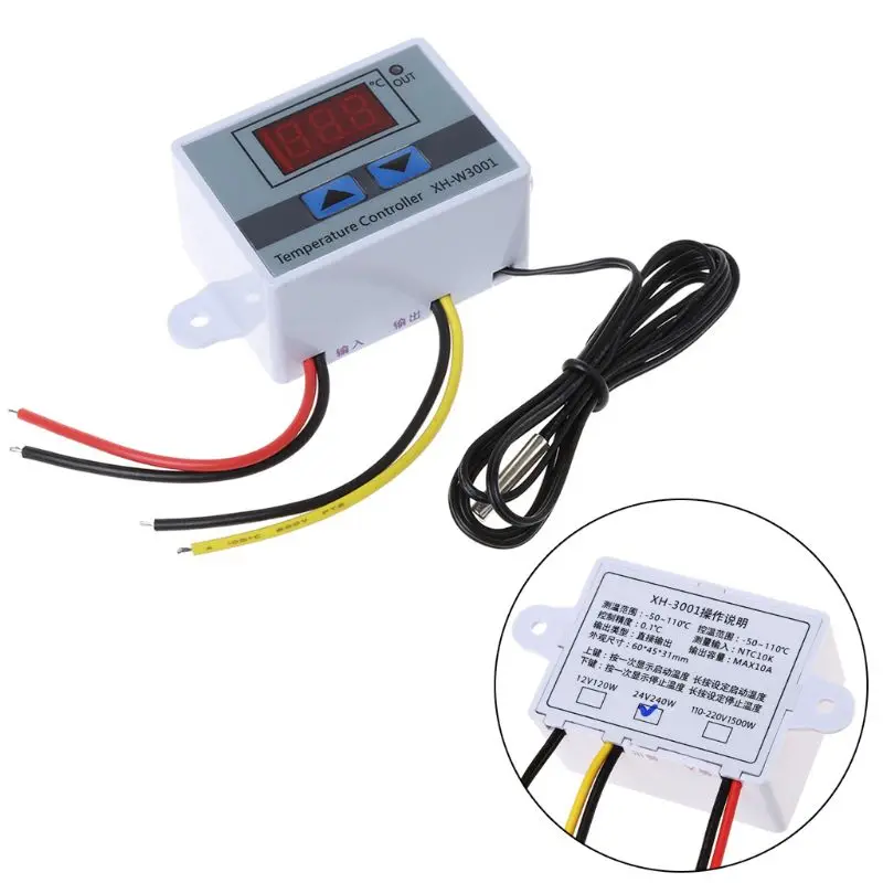 

LED Digital Temperature Controller Reptile Pet Fish Tank Thermometer Regulator Switch Probe Sensor