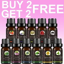 10 мл эфирные масла Ароматерапия натуральный растительный экстракт масло увлажнение кожи Арома диффузор горелки 37 стилей