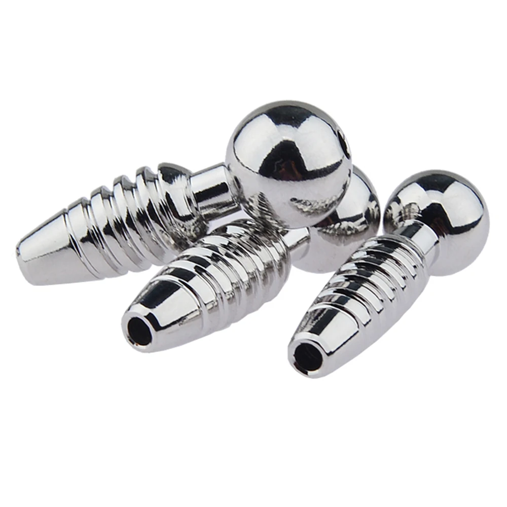 Stainless Steel Metal Spiral Penis Plug Urethral Dilatation Horse Eye Stick Penis Stimulation For Male BDSM Sex Toys Butt Plug