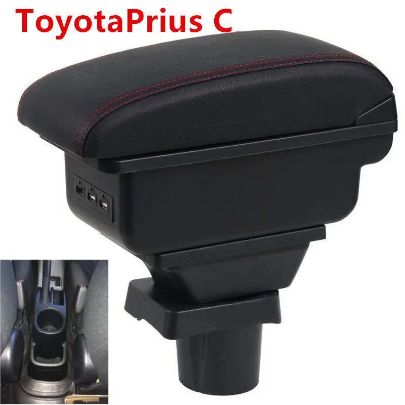 Для ToyotaPrius C Prius C подлокотник коробка центральный магазин содержание коробка для хранения Aqua подлокотник коробка USB интерфейс