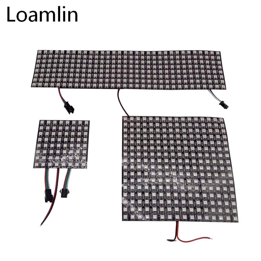 

WS2812B LED Digital Flexible Individually Addressable Panel Light WS2812 8x8 16x16 8x32 Module Matrix Screen DC5V
