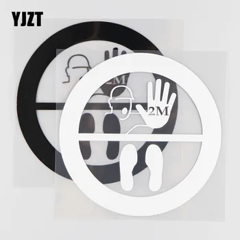 

YJZT 15.3CM*15.3CM Stop Keeping The Distances 2M Decals Truck Window Vinyl Decal Car Sticker JDM Cartoon Black/Silver 4A-0226