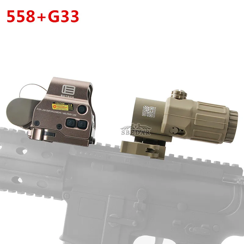 558 + G33 комбинированный голографический Прицельный объектив для охоты на открытом