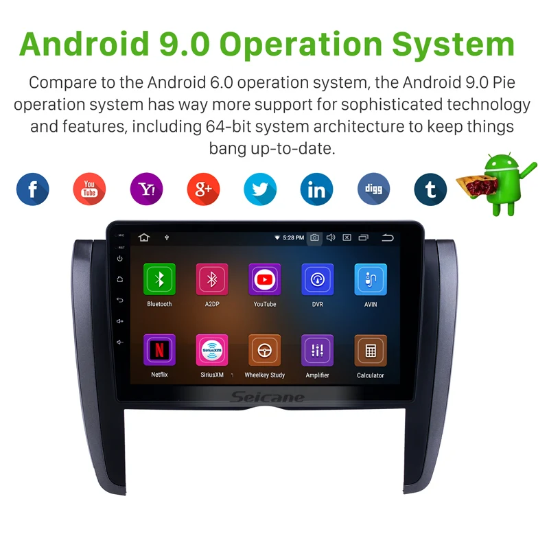 Seicane Android 9,0 Carplay gps навигация автомобильное радио для Toyota Allion 2007- 9 дюймов Bluetooth HD сенсорный экран поддержка DAB