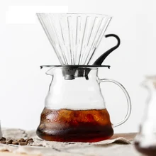 Hario style V60 800 мл/600ml360мл кофе капельница холодное варение кофе стекло кофе фильтр кофейные фильтры для многократного использования