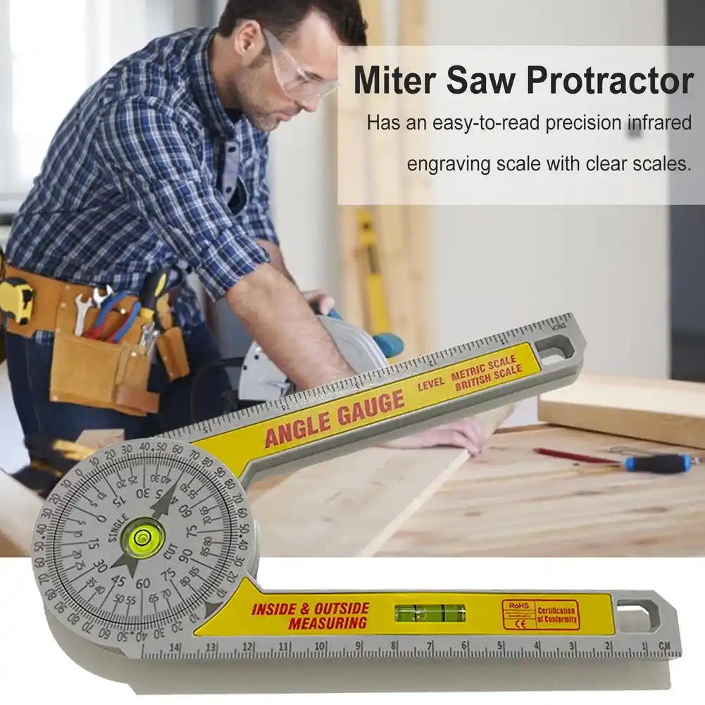 Aluminum Miter Saw Protractor Finder Rustproof Angle Finder Miter Gauge
