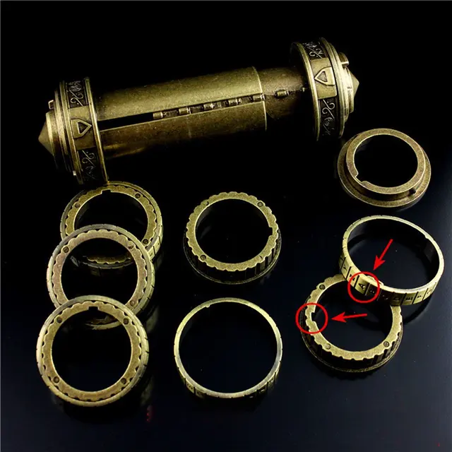 Leonardo da Vinci code toys Metal Cryptex locks wedding gifts Valentine's Day gift Letter Password escape chamber props 2