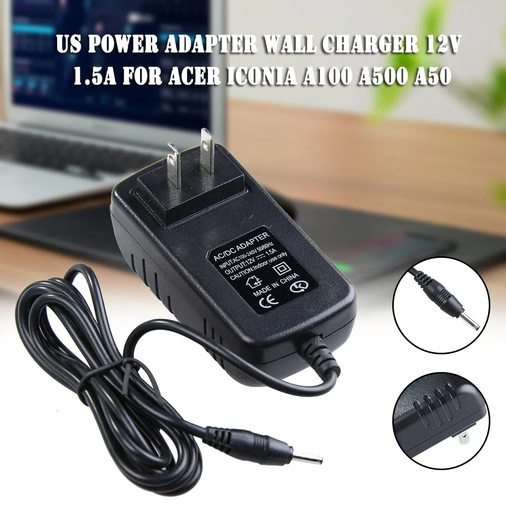 Нам Мощность адаптер стены Зарядное устройство 12V 1.5A для acer Iconia A100 A500 A501 QJY99