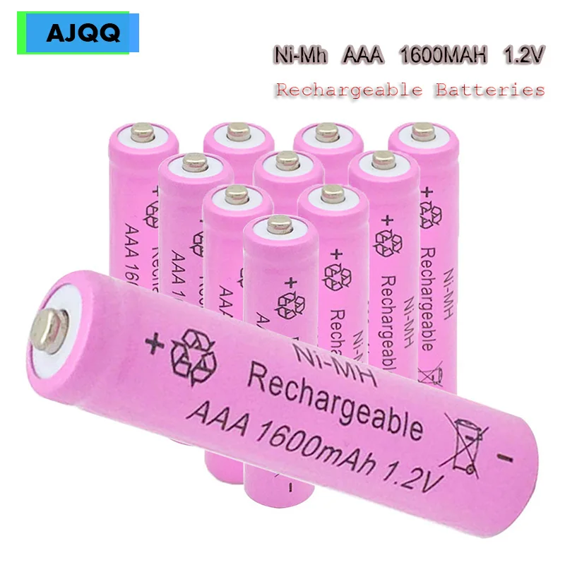 Дешевые AJQQ bateria nimh 1 2v aaa розовые 1600Mah pilas recargable для будильника игрушечная мышь