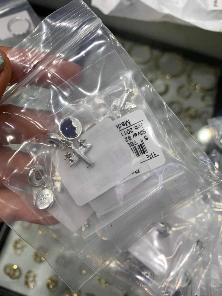 Серебро 925 пробы шарообразные Висячие шармы спираль самолет летний бинокль кулон красное сердце шар горячий воздух Шарм