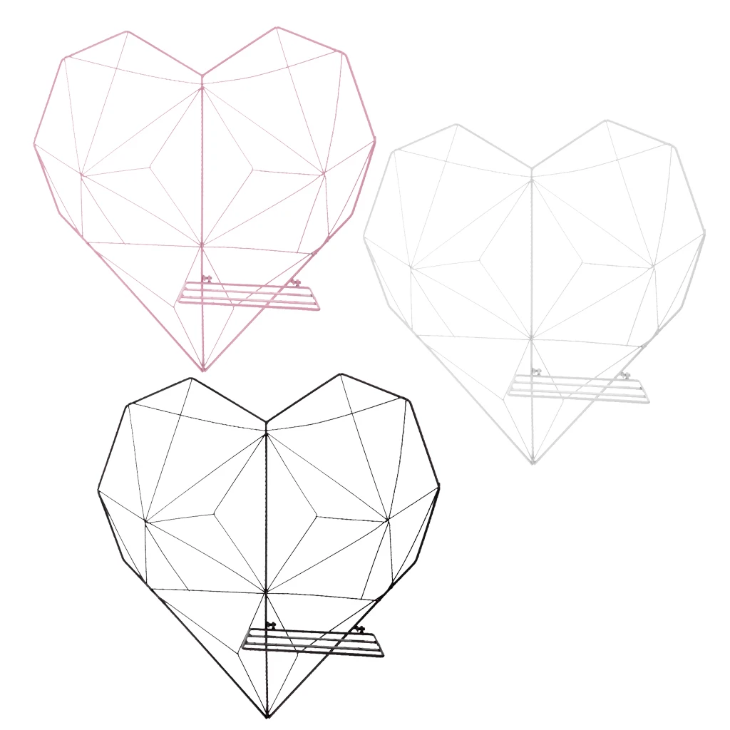 Love Heart Metal Mesh Grid Panel Decor Room DIY Photo Wall Art Display for Wall Home Garden Hanging Decor Office Shop Display