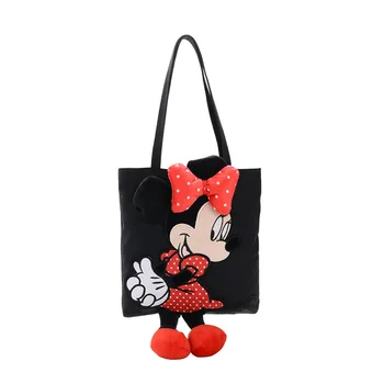 

High capacity mickey children canvas messenger bag for student school handbag minnie messenger bag Tutor package shoulder