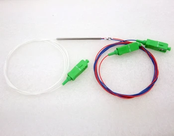 

20pcs 1x2 APC/UPC Optic Fiber Splitter Mini Steel Tube Bundle Connector FBT Grade New 50:50