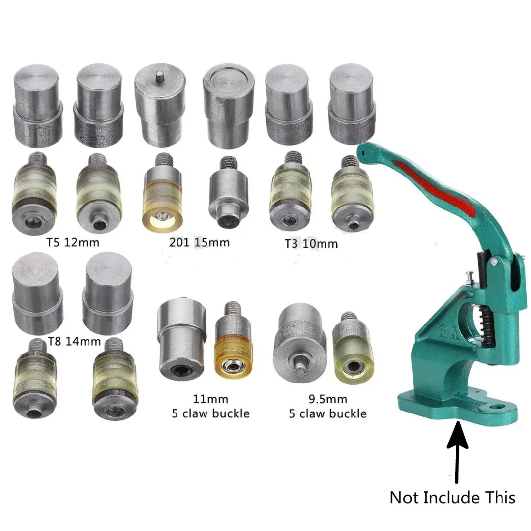 1Set 9.5-15mm Manual Claw Clasp Snap Fastener Dies Hand Pressure Pressing Clamp Machine Tool