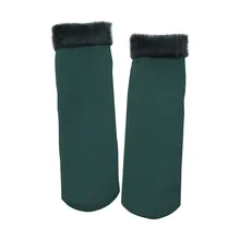 Женские носки, зимние теплые утолщенные бархатные носки, женские однотонные Повседневные носки, милые женские носки для девочек зеленого цвета