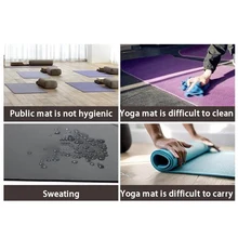 Eden ультра-тонкий коврик для йоги Нескользящий Впитывающий пот складной портативный мягкий коврик для йоги полотенце для йоги